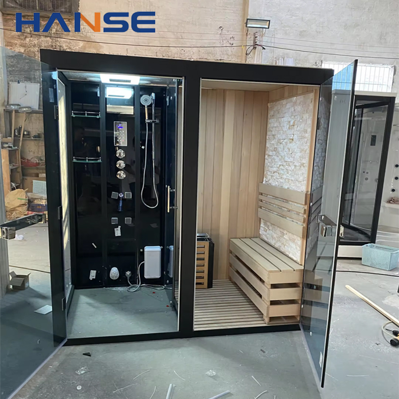 Sauna Room/Steam Room Infrared with Shower Function Dry and Wet Steam Room