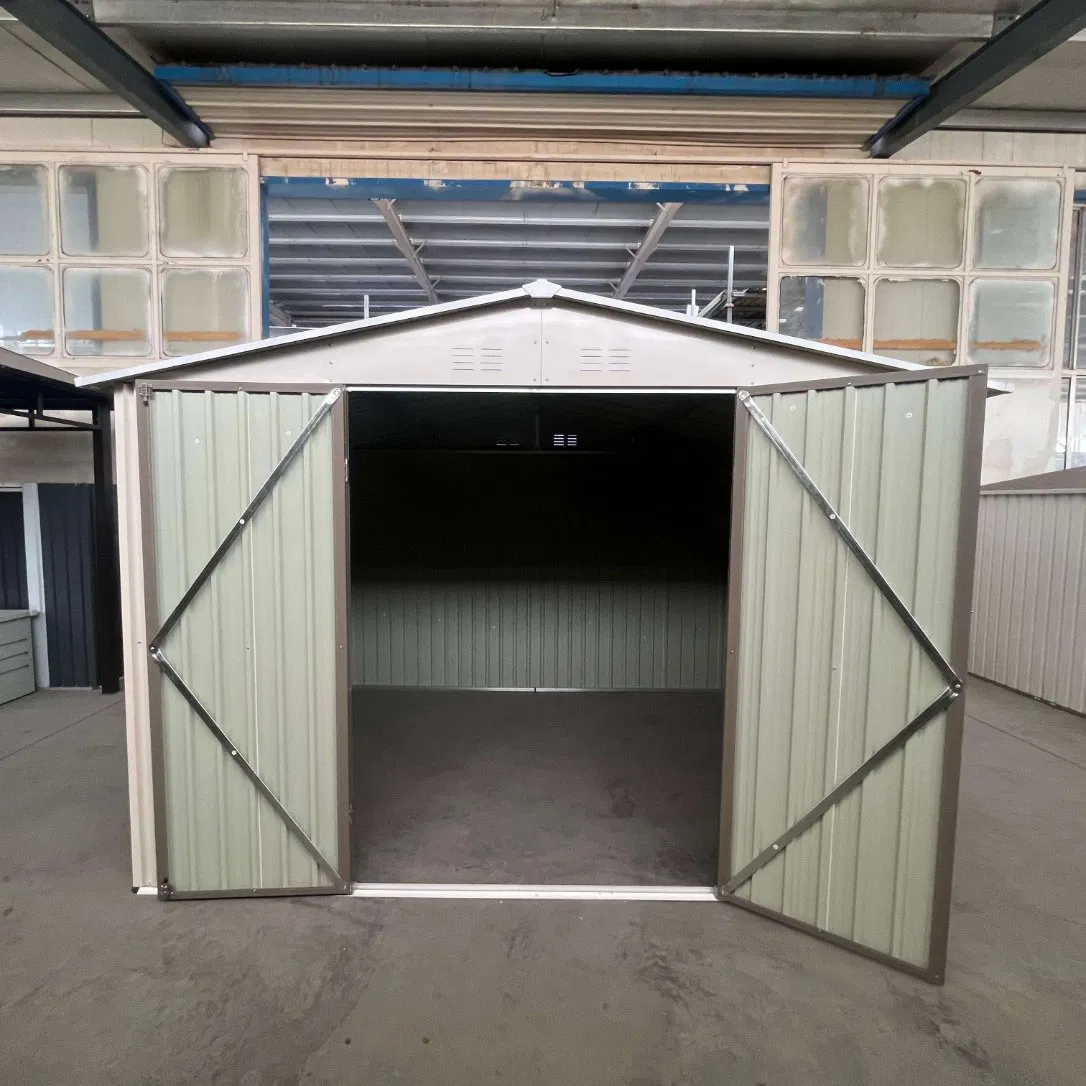 10*8FT Heavy Duty Garden Tool House with Shelving System Ideal for Gardening Equipment Organization Home Shed