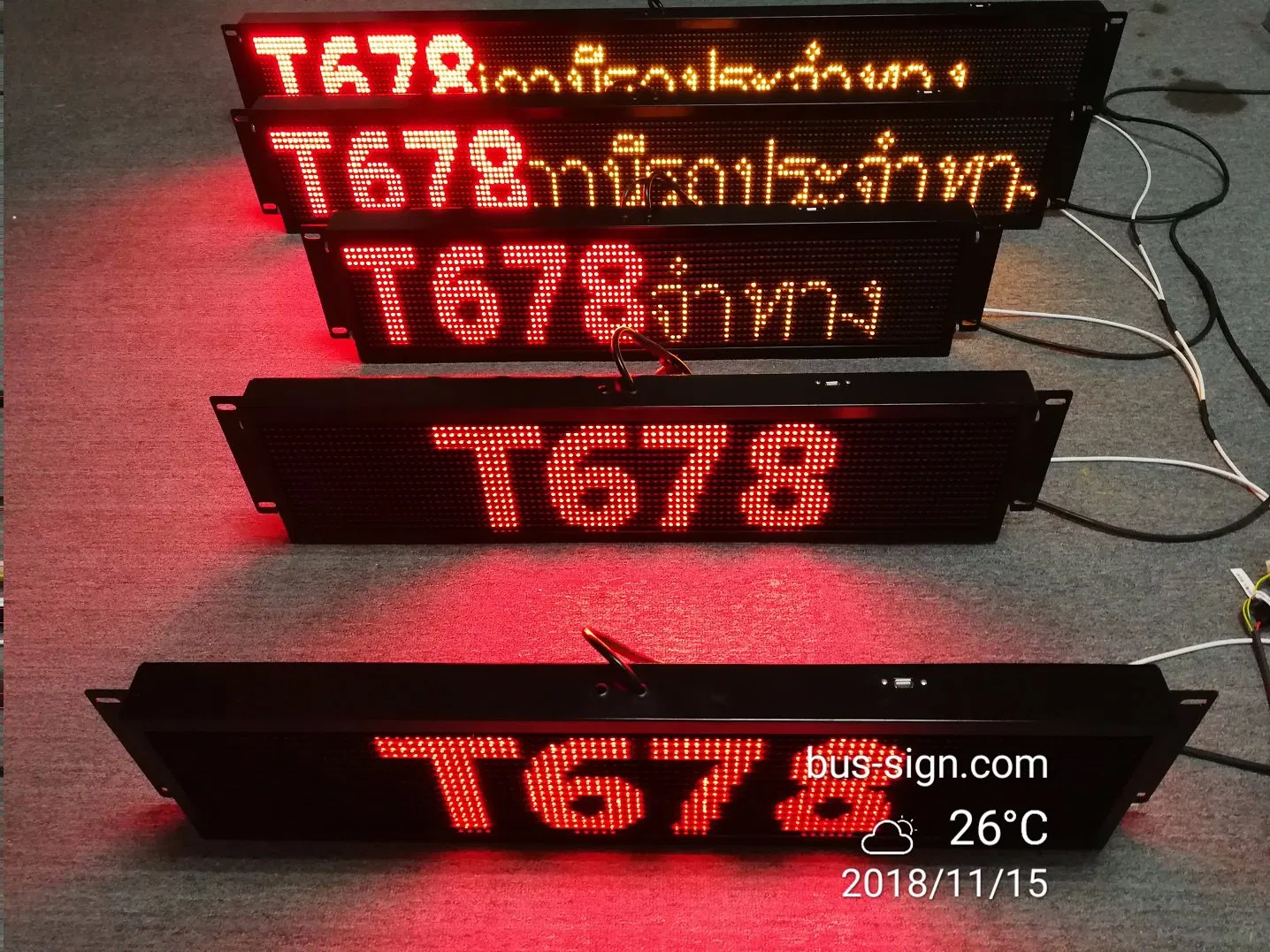 DIP LED Self Inspection Bus Route and Destination Display Sign