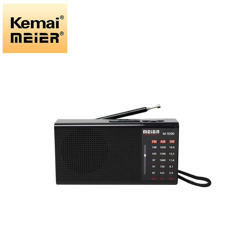 Rechargeable Transistor Radio Portable 3-Band Am FM Sw Radio, Rechargeable Speakers Retro Design, Consumer Electronics Meier M-9390
