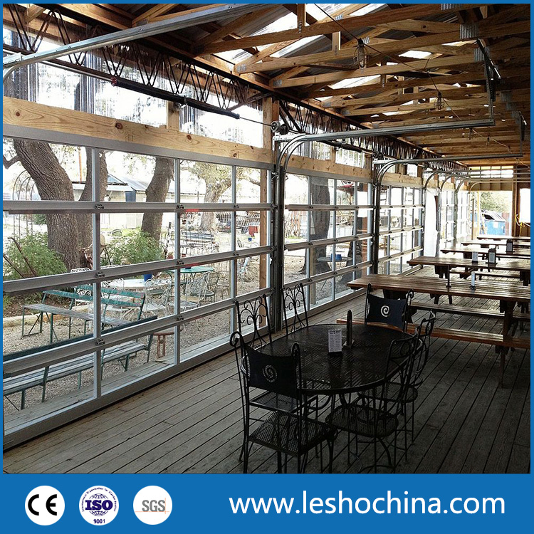 5%off Custom Modern Wholesale Lift Smart Electric Insulated Sectional Panel Glass Frameless Automatic Aluminum Garage Door