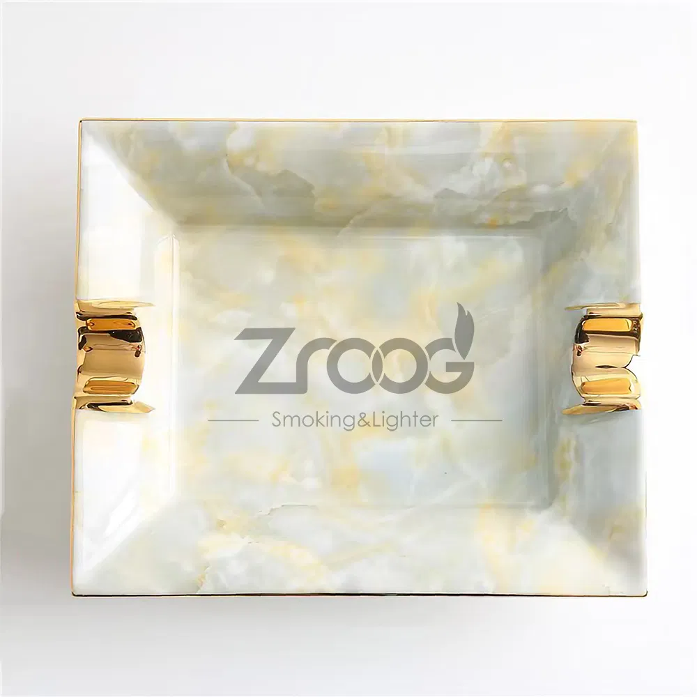 Cigar Ashtray Large Ceramic Cigarettes Ash Tray for Men Travel Indoor Outdoor