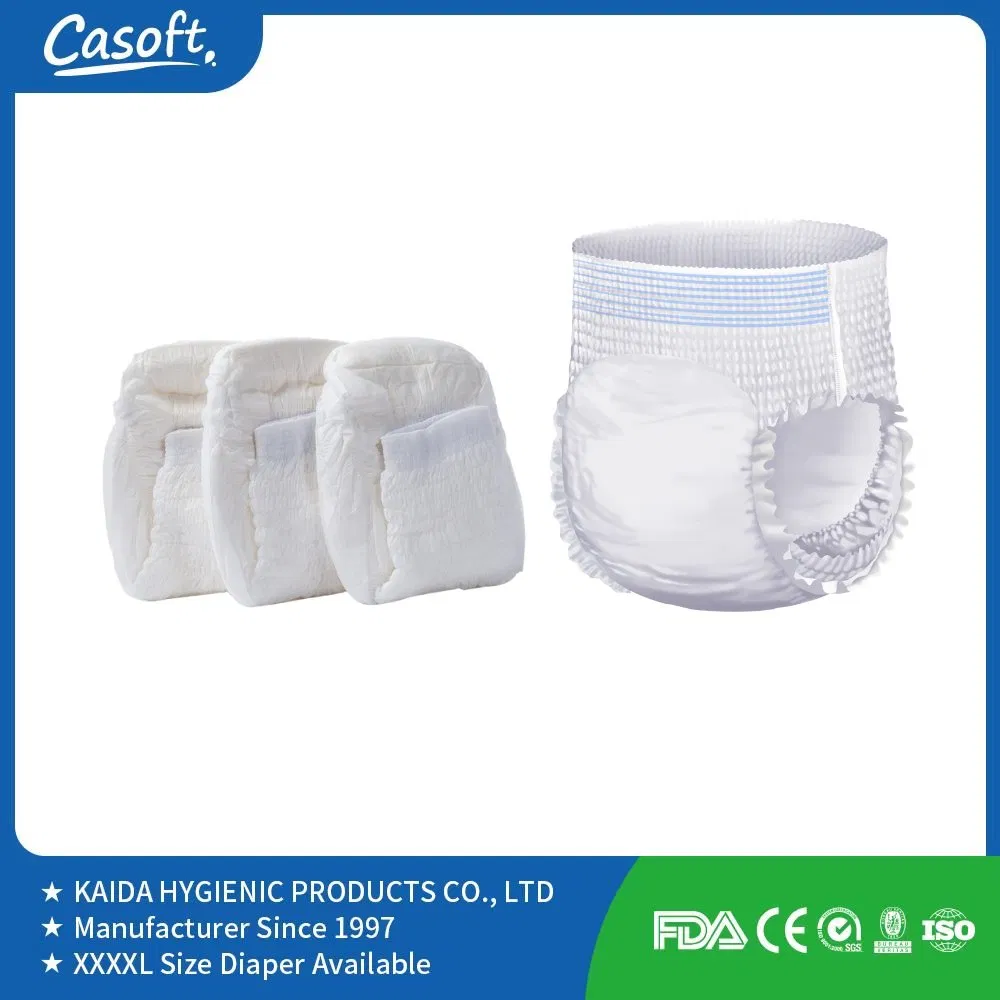 Disposable Cotton Adult Pull up Diaper Pant for Old People Comfortable Surface Quick Dry Unisex Incontinence Pants for Bulk Sale