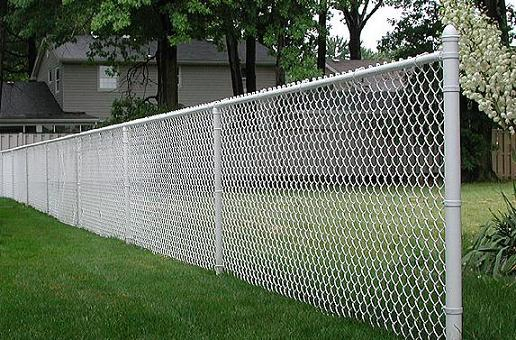 White Color PVC Coated Chain Link Fence Wire Mesh