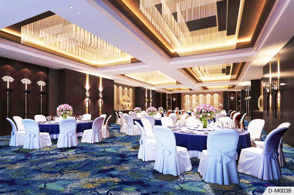 China Carpet Factory Customized Commercial Hotel Luxury Wool Axminster Floor Banquet Hall Carpet