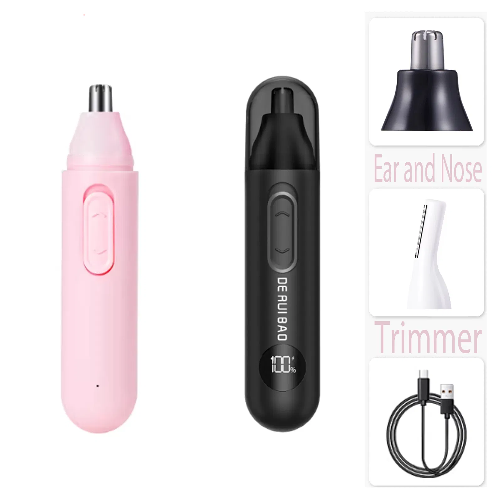 Elegant Streamlined Industrial Design Nose Hair Trimmer