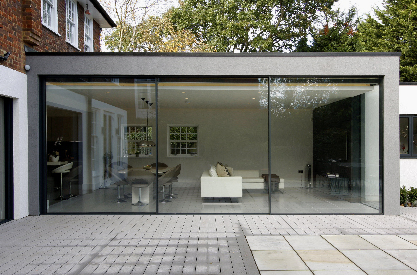 Powder Coated Three Panel 3 Panel Glass Triple Sliding Door