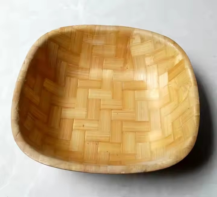 12in 30mm Nut Pastry Bamboo Salad Bowl Plate