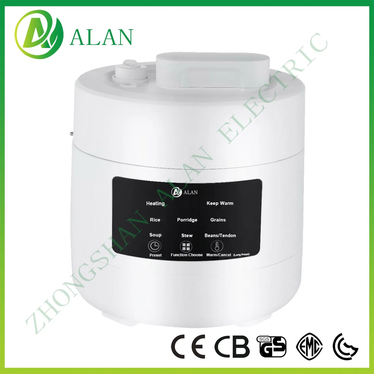 2 Liters Plastic Housing Touch and Knob Dual Controller Intelligent Mini Electrical Pressure Cookers with a Handle