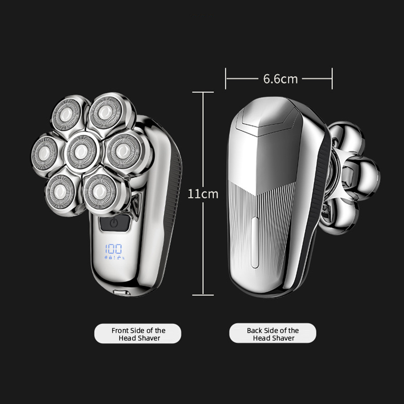 Men's Electric Head Shaver and Hair Clipper with 7 Floating Heads