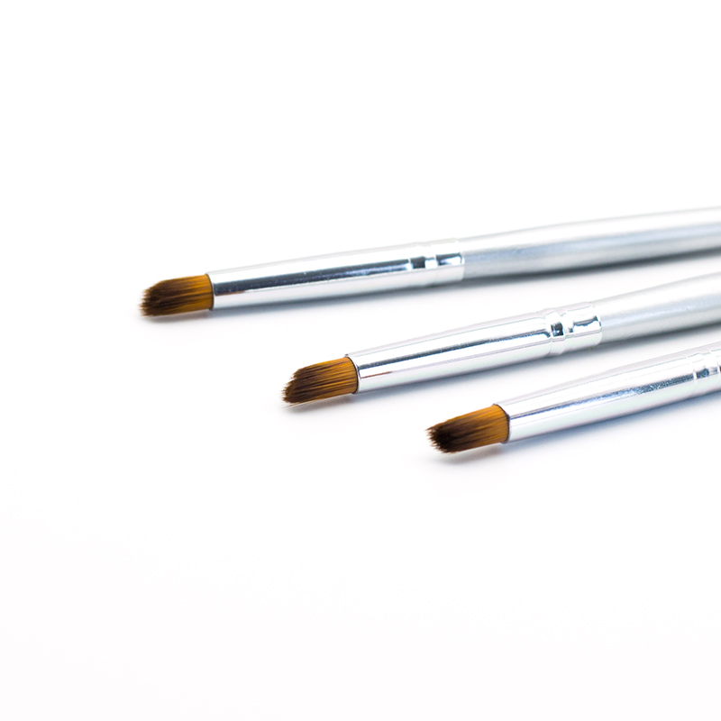 Guyo Silver Wooden Handle Nylon Nail Brush Accept Customizable Logo