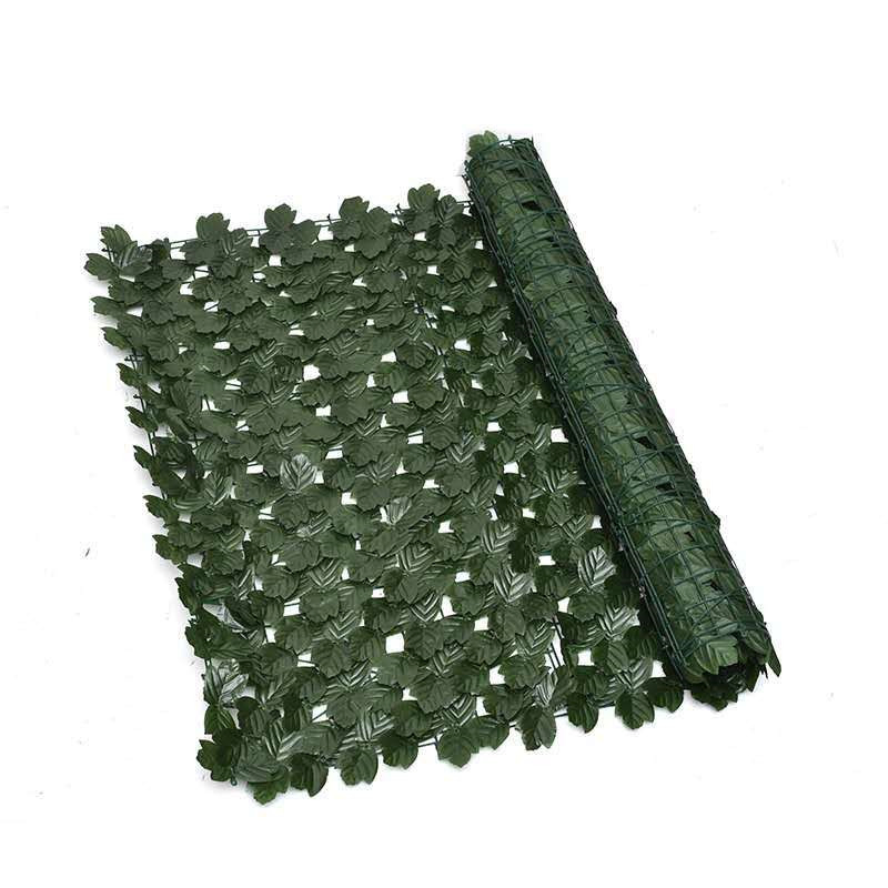 Outdoor Plastic Artificial Green Grass Wire Fence Garden Grass Fence Landscaping 100% UV Protection Privacy Floral Fence