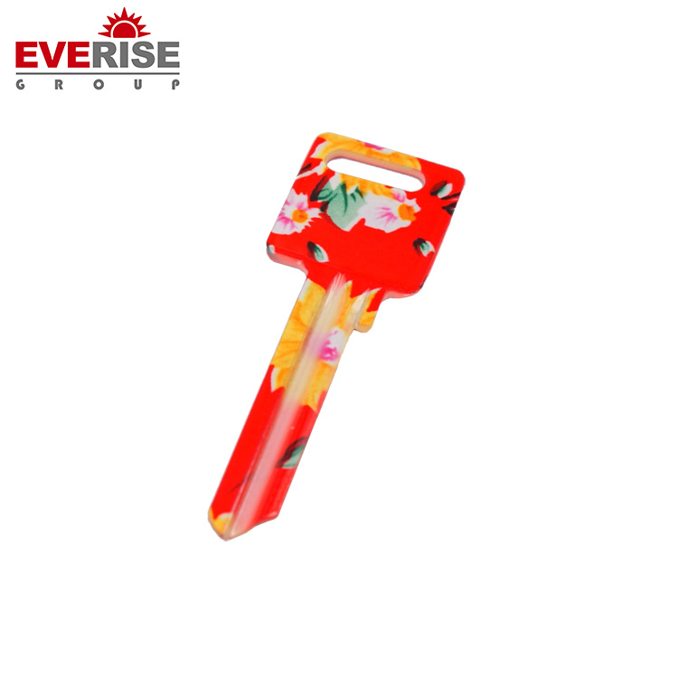 Customized Universal Key Blank Key Uncut Colored Titanium Plated Mixed Set for Residential House Door Keys