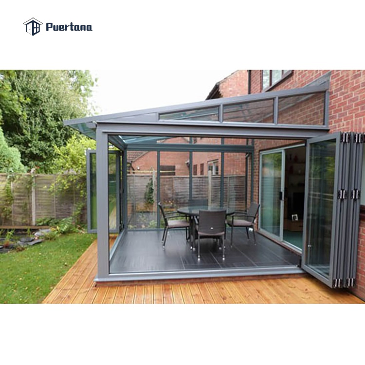 Lean to Wall Mounted Sunroom Patio Room Conservatories Enclosure and Solarium Aluminum
