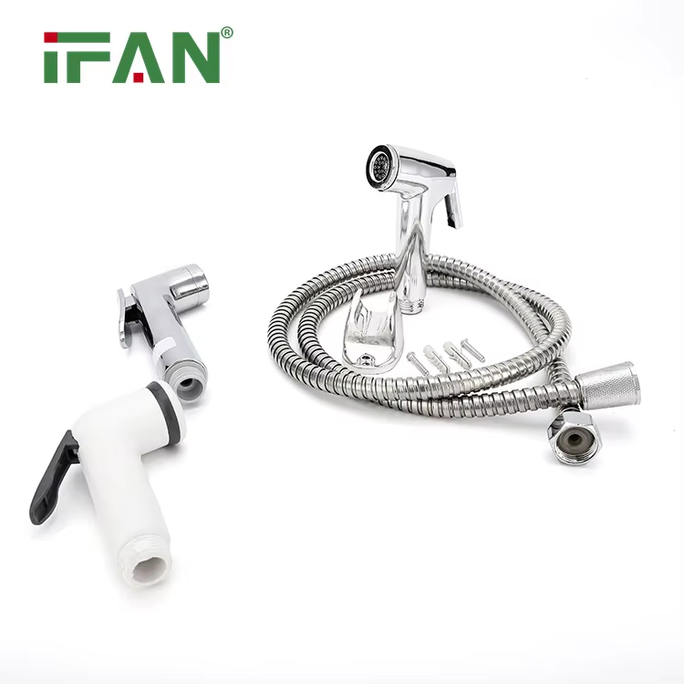 Ifan ABS Plastic Handheld Bidet Spray Shower Head Portable Shattaf Bidet Mixer Faucets Toilet Bidet Sprayer