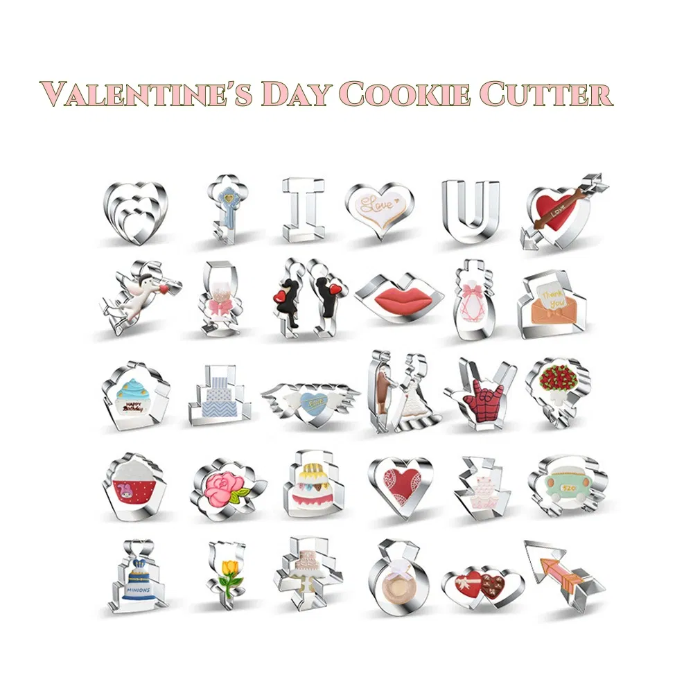 Factory Wholesale DIY Xmas Sugar Frosting Iced Icing Biscuit Candy Cane Decorating Topper Utensils Fondant Stainless Steel Christmas Snowman Cookie Cutter