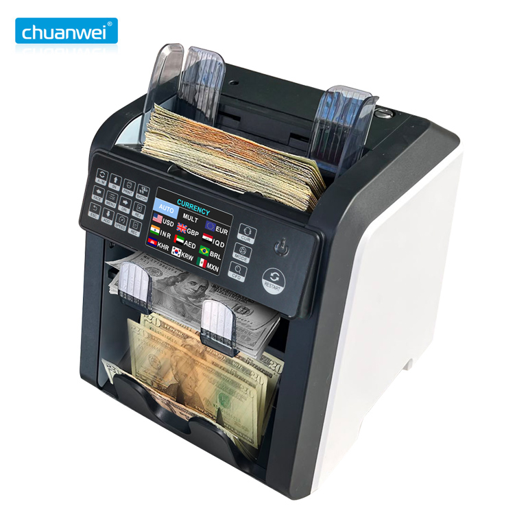 Bill Counter Mix Value Banknote Value Counter Banknote Counter Bill Counter Sorter Cashing Counting Currency Counters with Serial Number Printing