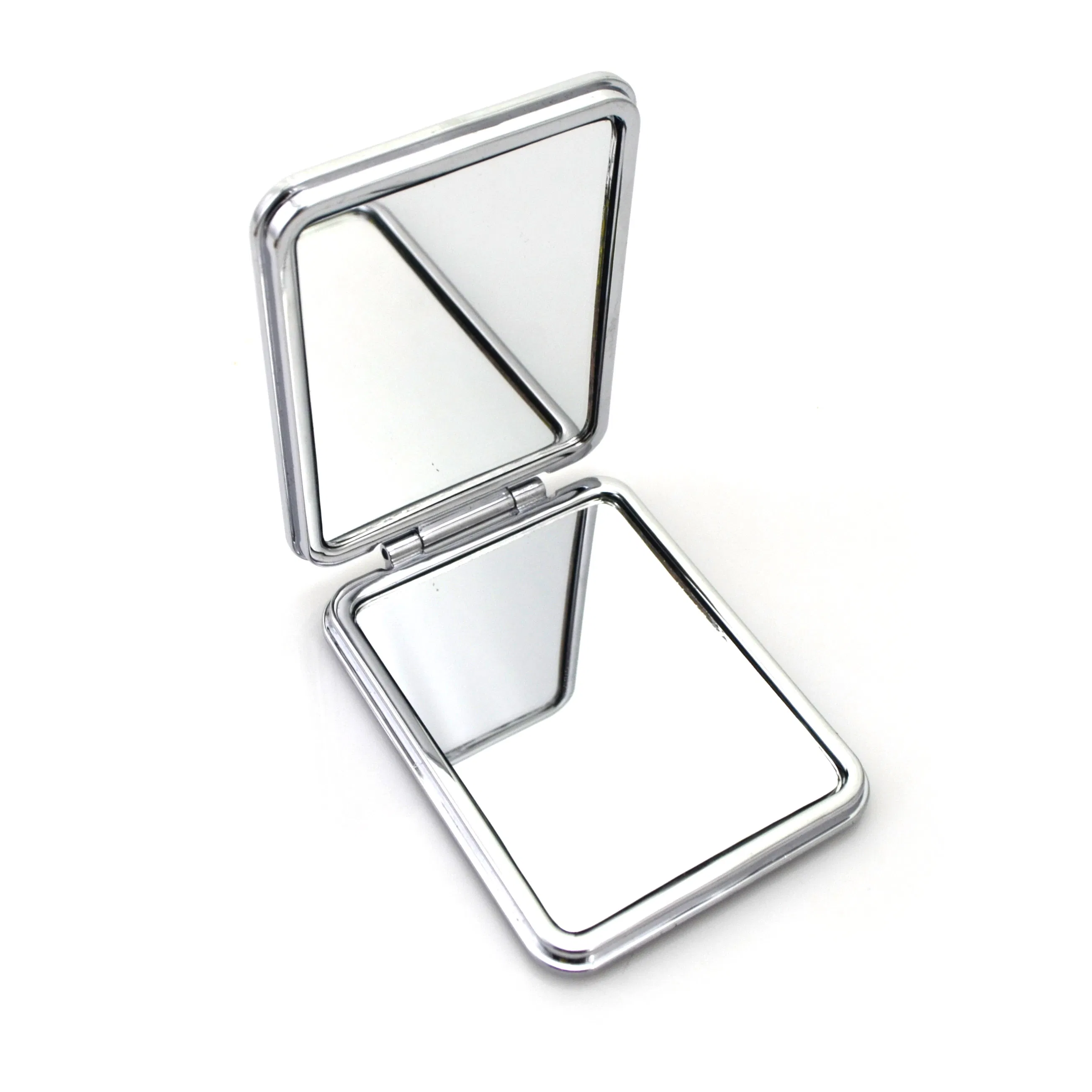 Leather Rectangle Makeup Cosmetic Pocket Mirror, Double Sides Magnifying Mirror