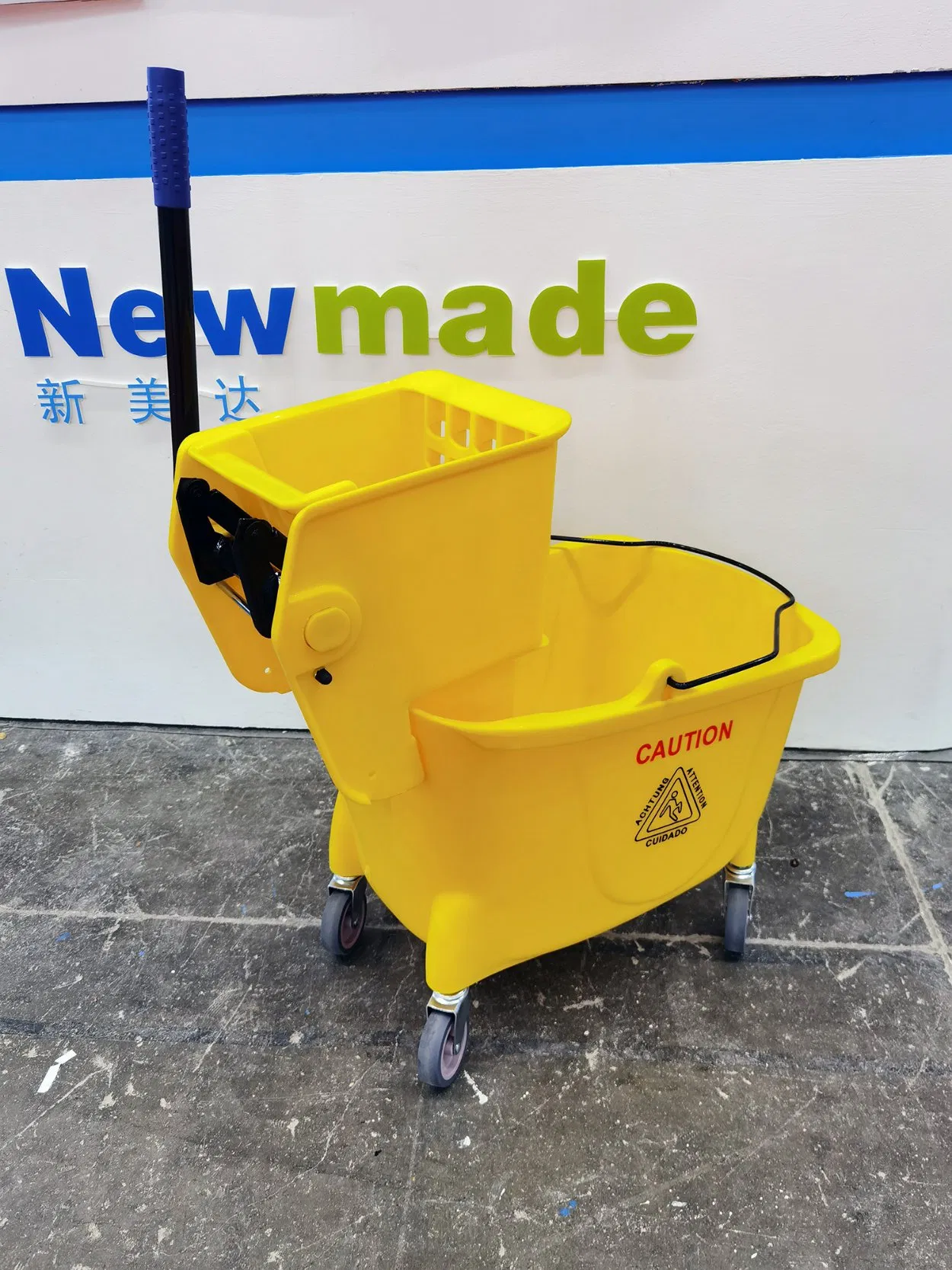 Commercial Use Wringer Mop Bucket Trolley
