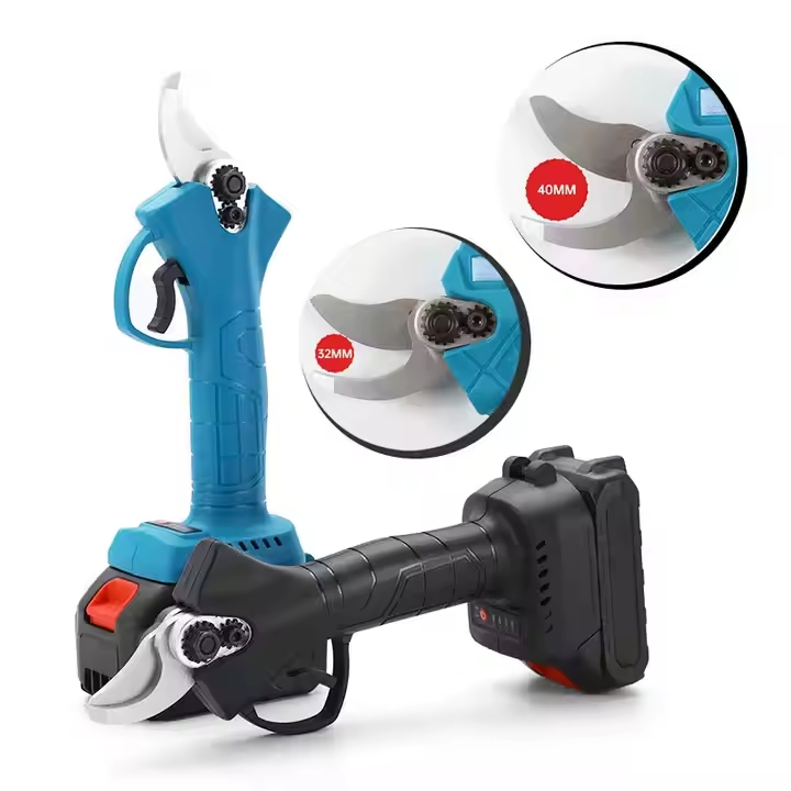 Electric Pruning Shears Professional Gardening Electric Power Shears with Batteries, Sk5 Replacement Blades and Fast Charger