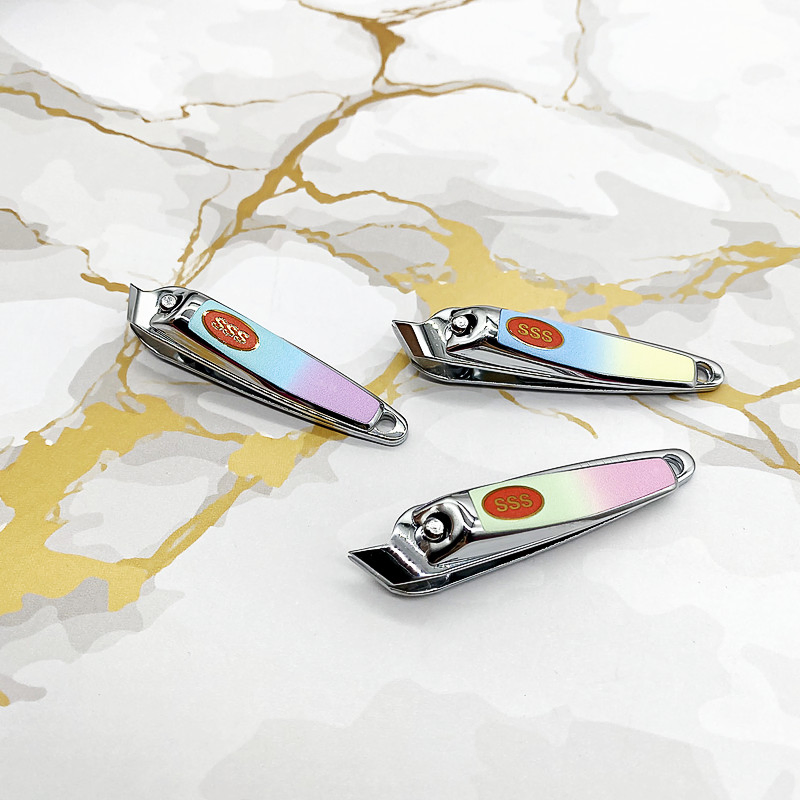 SSS 0751t-1 Gradient Color Nail Clippers Macron Color Nail Clippers Are Convenient for Oblique Mouth