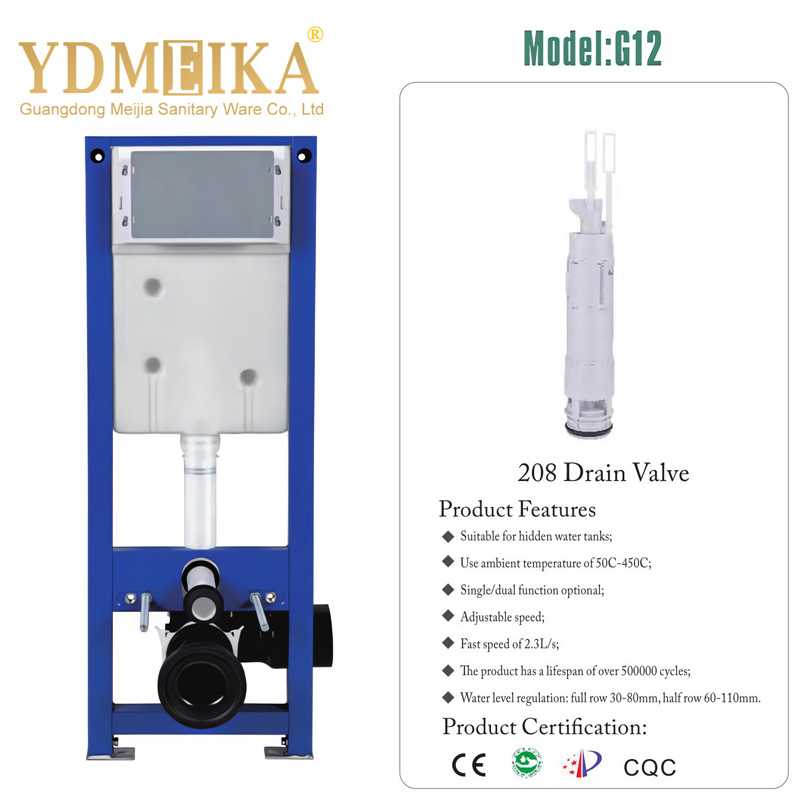 Slim Bezel Design Sanitaryware Water Tank Concealed Cistern Wall Mounted Water Saving Toilet Tank