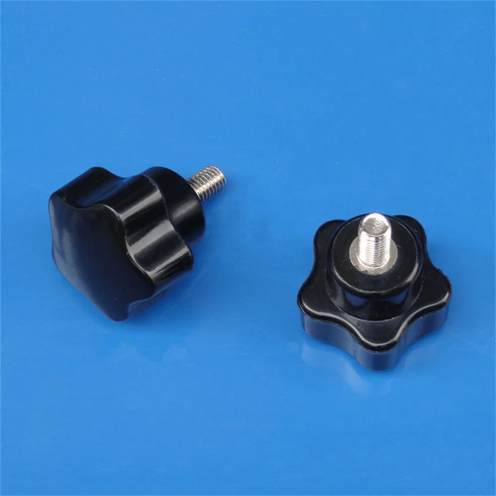 Star Knob Thread Insert Black Bakelite M6/M8 Female Handle