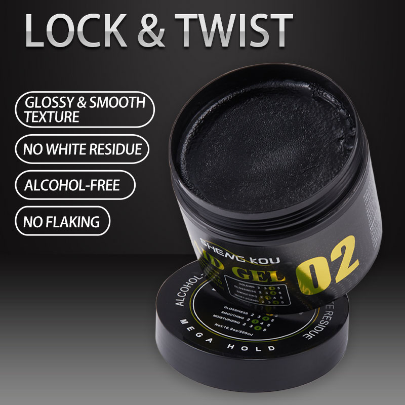 Wholesale Private Label Hair Syling Product OEM 500ml No White Residue Strong Hold Braid Gel for Hair Braiding