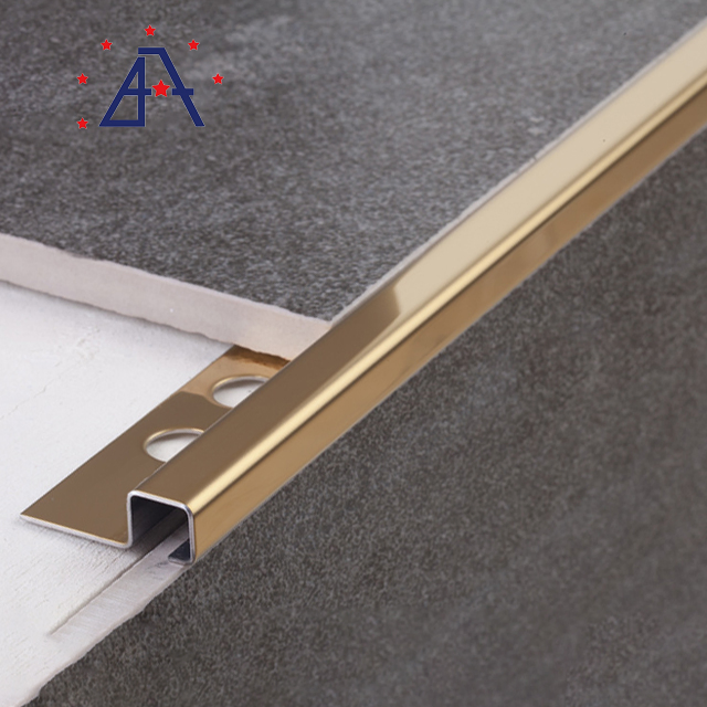 2019 New Fashion Aluminium Metal Tile Trim Square Aluminum Ceramic Edge Tile Trim