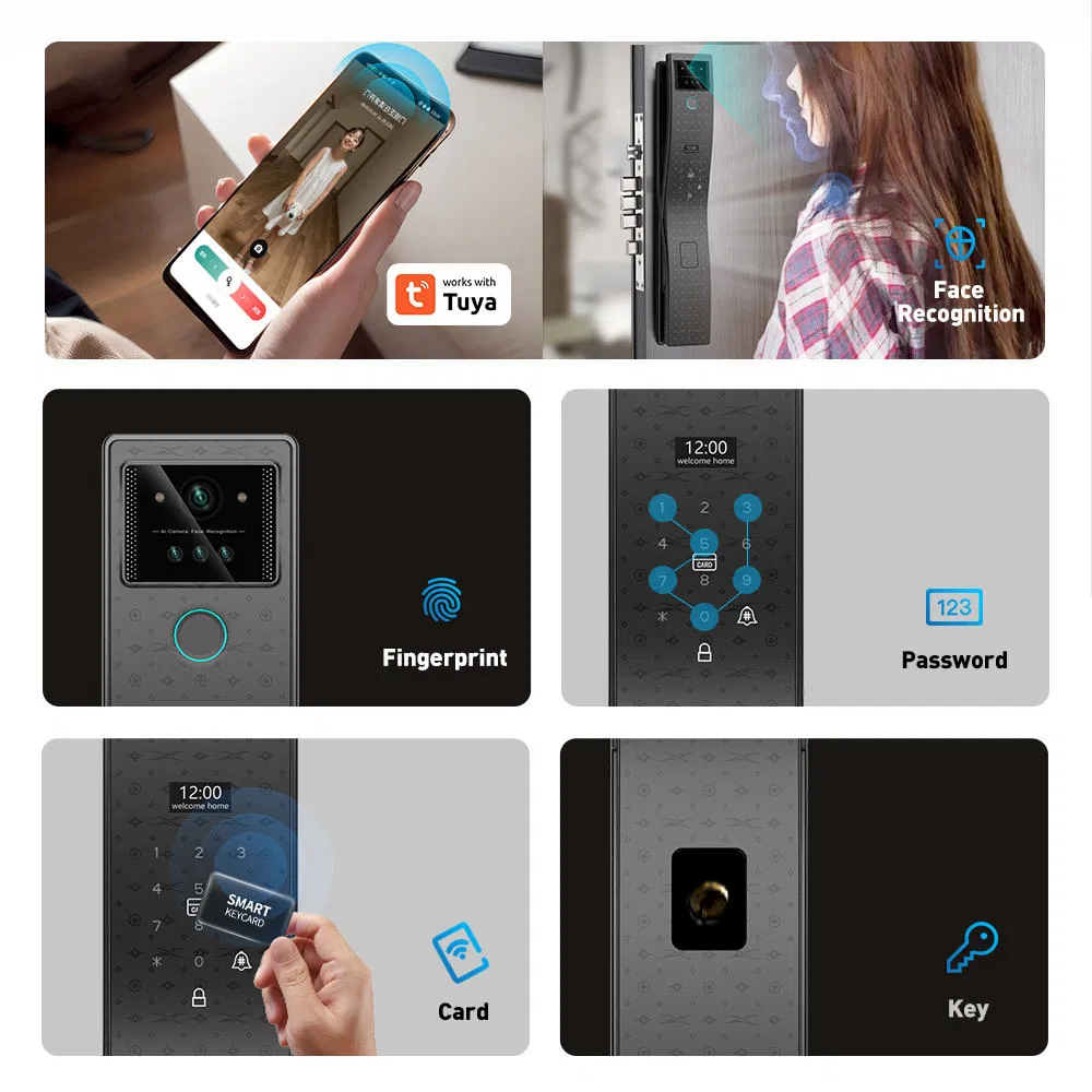 Leading Enterprises Video Call Integration Smart Lock for Luxury Villa