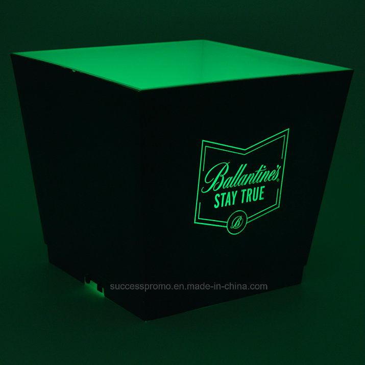 Wholesale Light up White LED Ice Bucket for Promotion Purpose