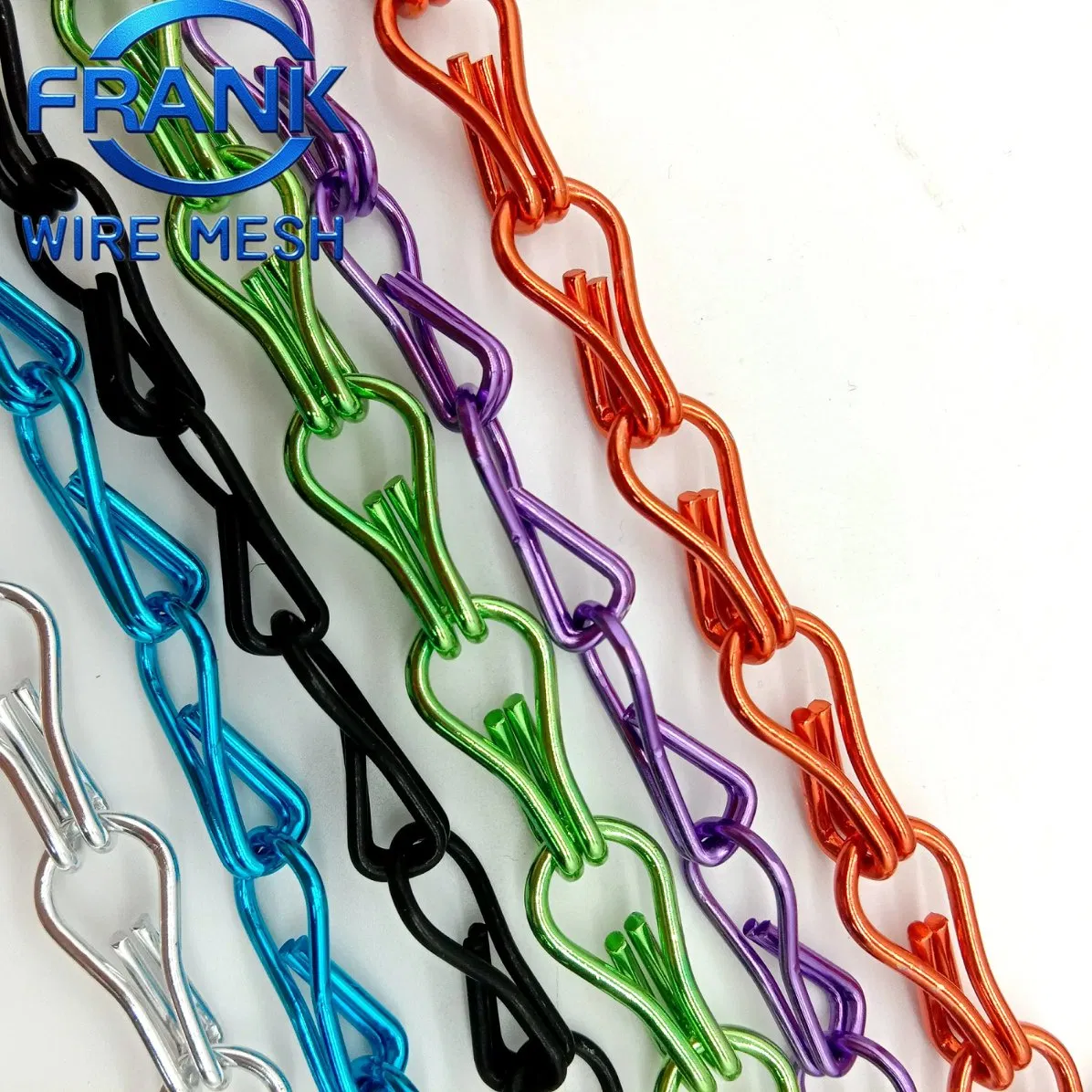 Easy to Clean Powder Coating Aluminum Double Hook Chain Fly Curtain Mesh Used on Hotel Lobby Partitions Decorative