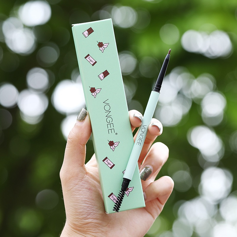 Ep07 Vongee Genuine Fine Double-Brow Pencil Rotating Waterproof Sweat-Proof Permanent Student Natural Beginner