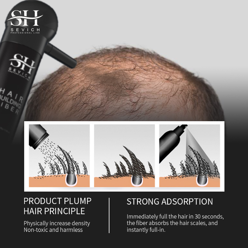 Natural Keratin Hair Treatment Fibers Applicator Pump for Thinning Hair