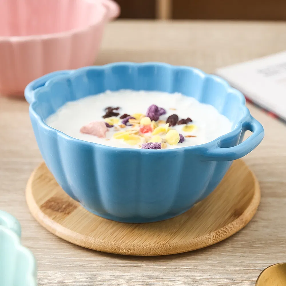 Outstanding Quality Anti Slip Ceramic Ramen Bowl for Relatives and Friends Gatherings