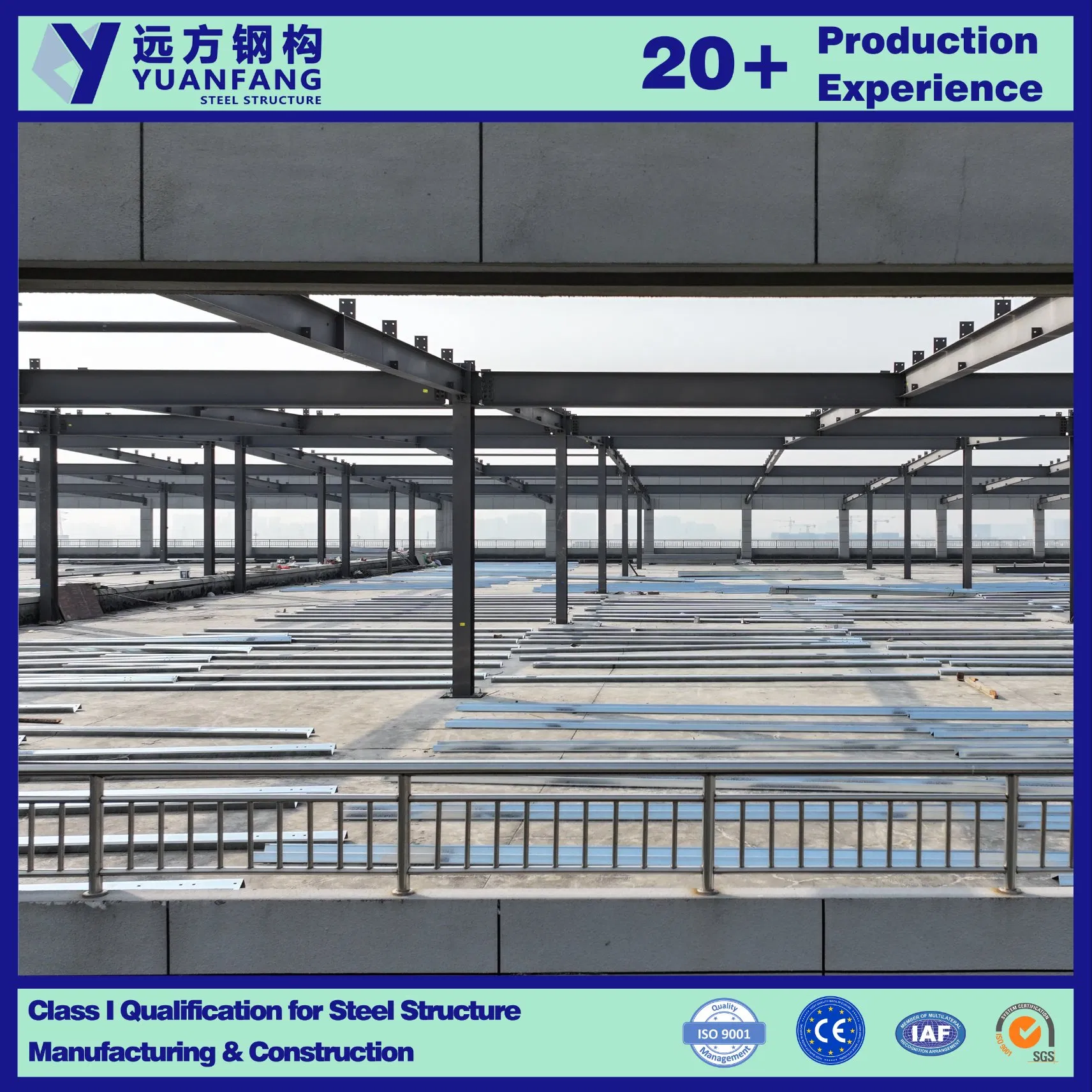 Customized ISO CE Certified Prefabricated Light Steel Structure Construction House Workshop with Steel Roof for Warehouse Building Material