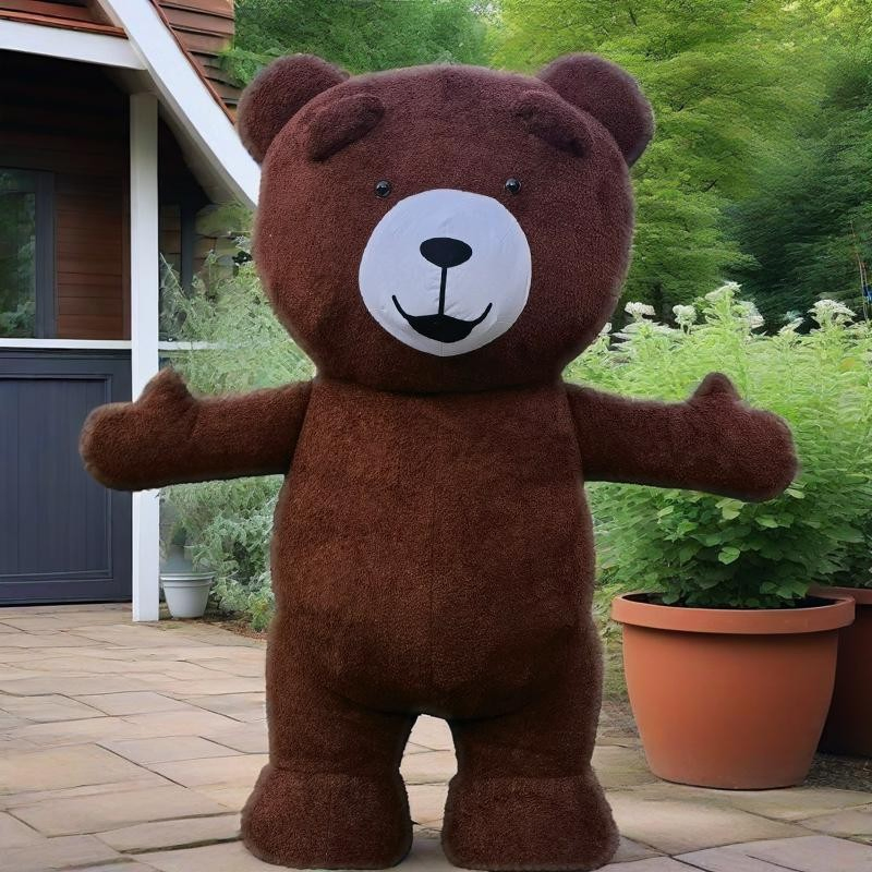 Teddy Bear Simulation Costume Inflatable Bear Walking Wearing Doll Costume