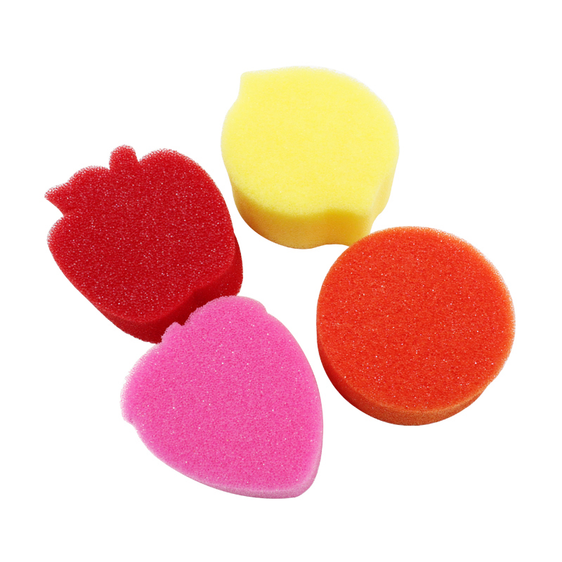 Kitchen Apple Fruit Scrub Dual Sided Sponge and Scrubber Scratch Sponge for Dishes