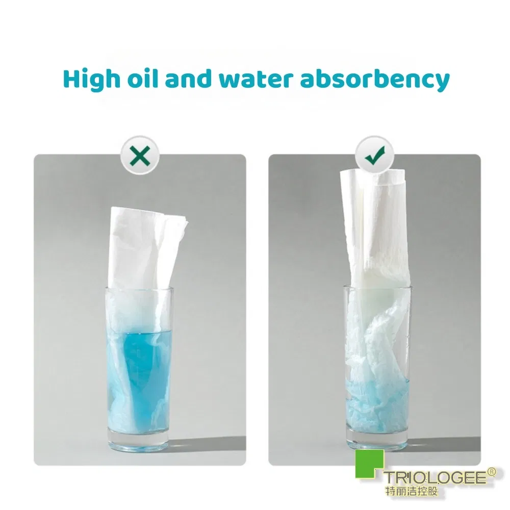 Eco-Friendly Reinforced Cleaning Wiper Absorbent Adults Tissue Paper Fluorescent-Free Paper Hand Towels