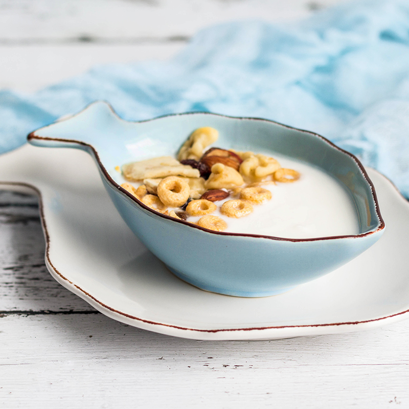 Fish Shape Ceramic Cute Serving Bowl Ice Cream Desserts Bowl for Restaurant