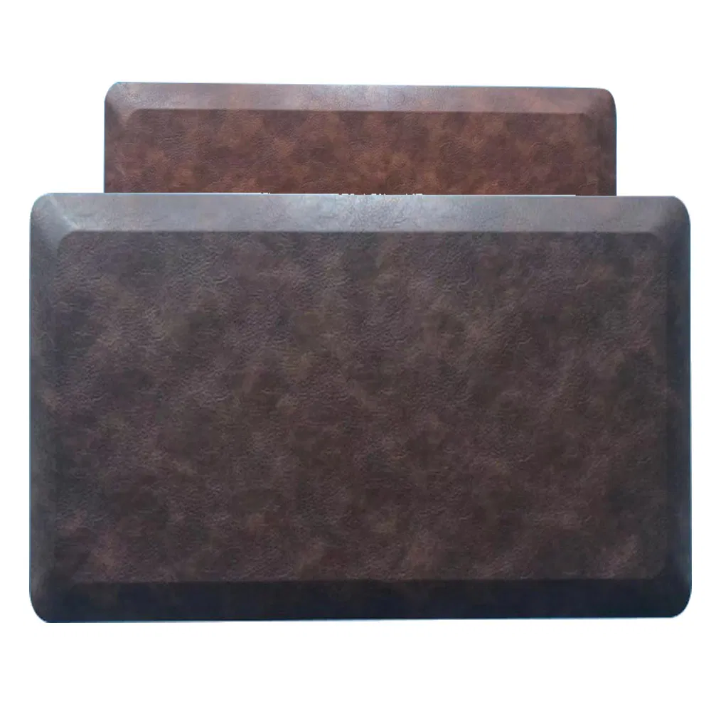 Eco-Friendly PU Leather Anti-Fatigue Ergonomic Shock-Absorbing Solution Standing Mat