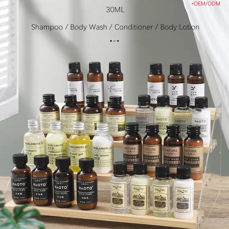 Mini Hotel Soap and Shampoo Toiletries Set 50ml Disposable Bathroom Hotel Amenities Shampoo and Conditioner