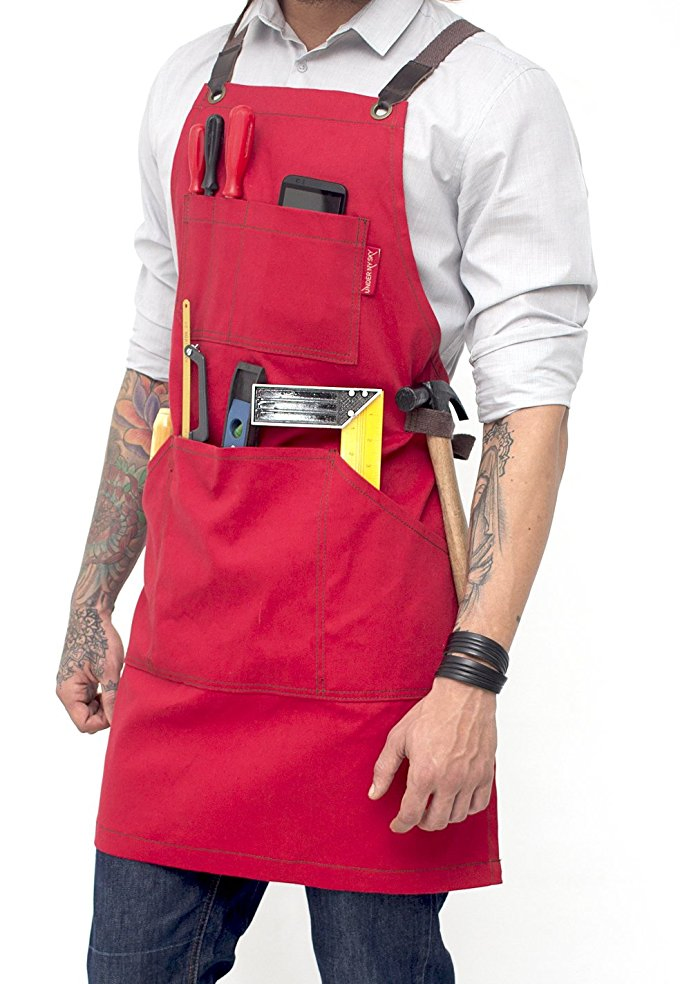 Custom Men's Essential Adjustable Twill Apron for Women