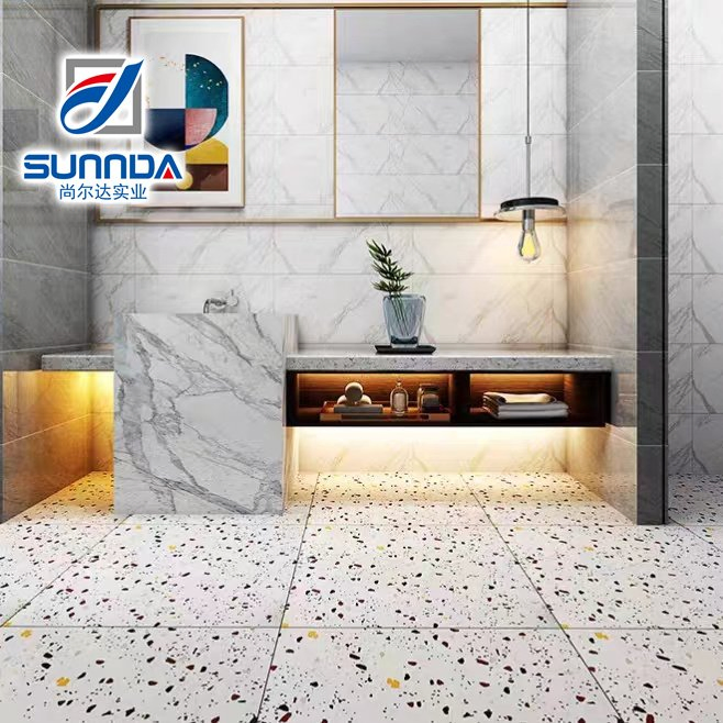 Bathroom Decorative Terrazzo Design Matte Anti-Slip Porcelain Tiles