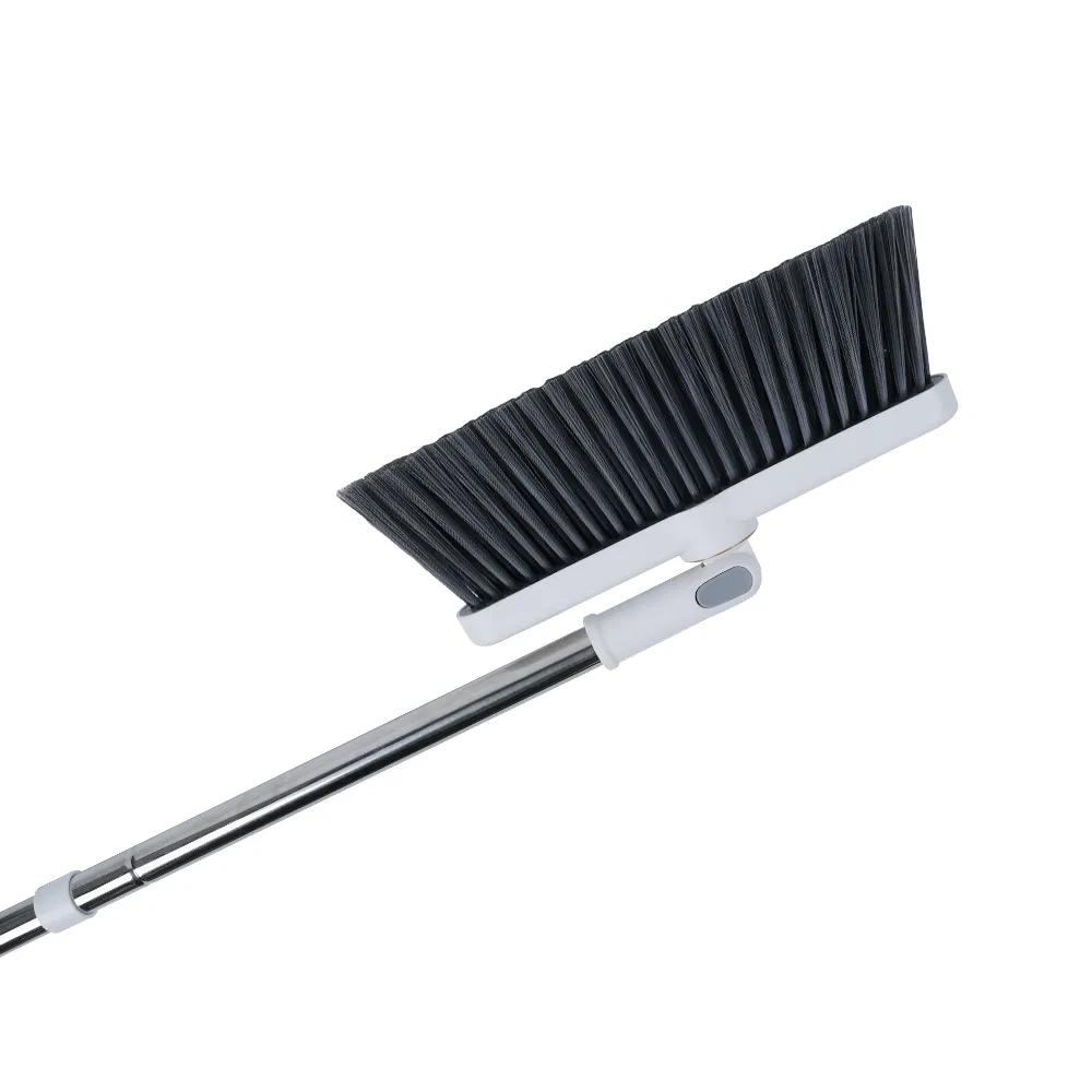 Long Aluminum Handle Cleaning Tools Wholesale Sweeper Household Stand up Brush Plastic Folding Dustpan Broom Set 44112
