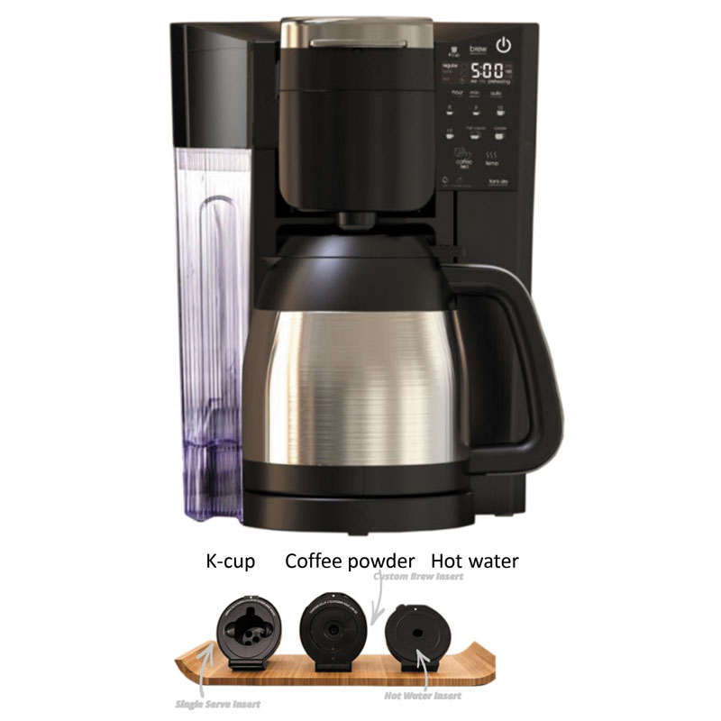 1.25L Premium Capsule Coffee Machine 6-Function LED Display Double-Layer Stainless Steel Insulated Pot