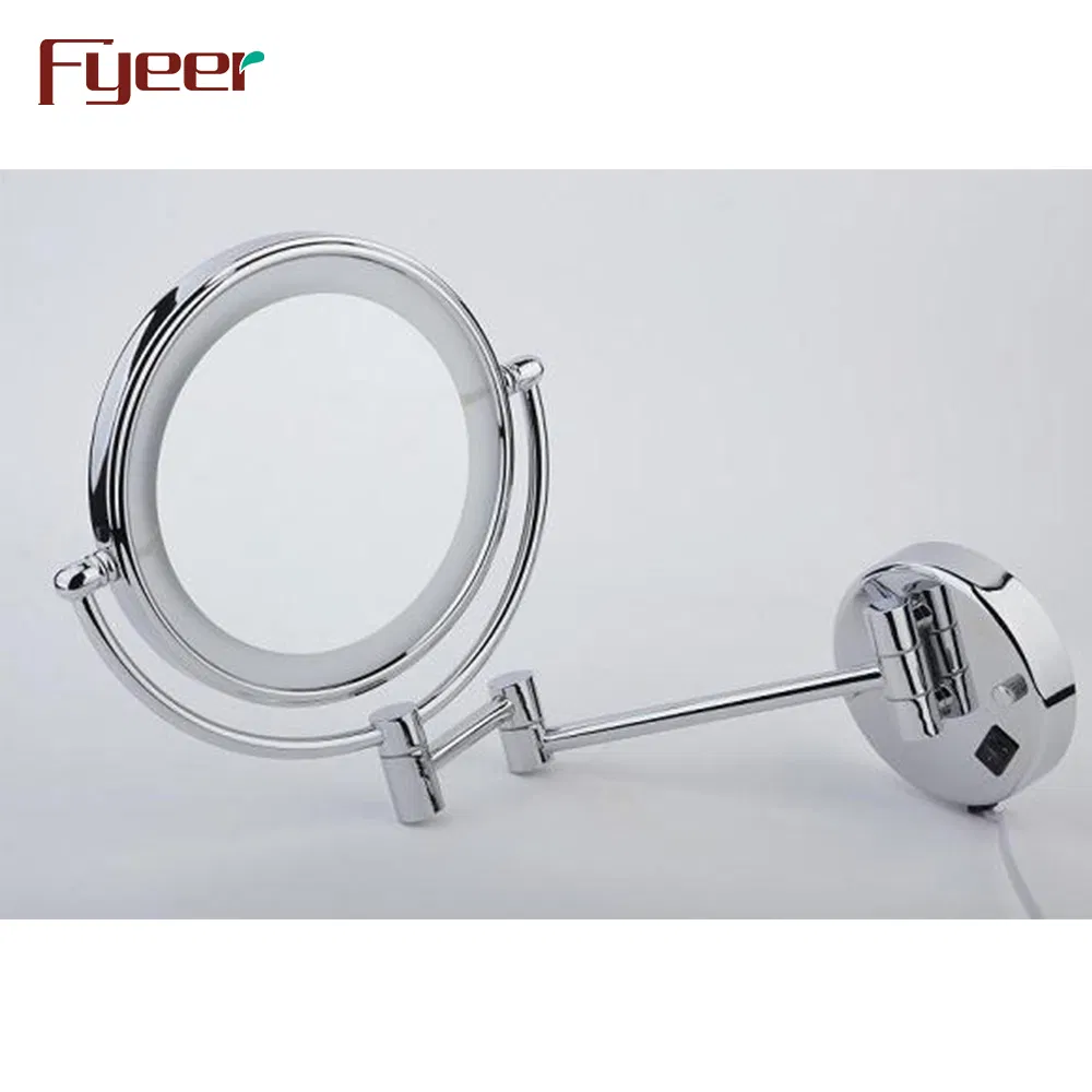 Fyeer Factory Price Ultra Thin Wall Mounted Foldable LED Bathroom Makeup Mirror