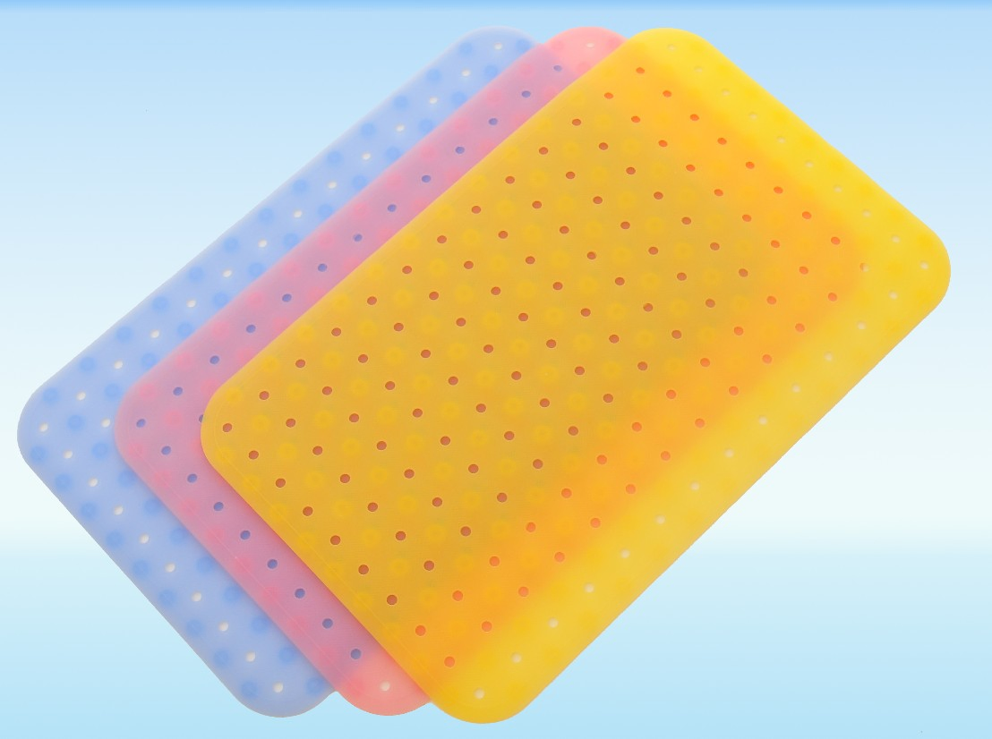 Non Slip Durable Natural Rubber Bath Room Mat Shower Mat 45X75cm Back with Sucker