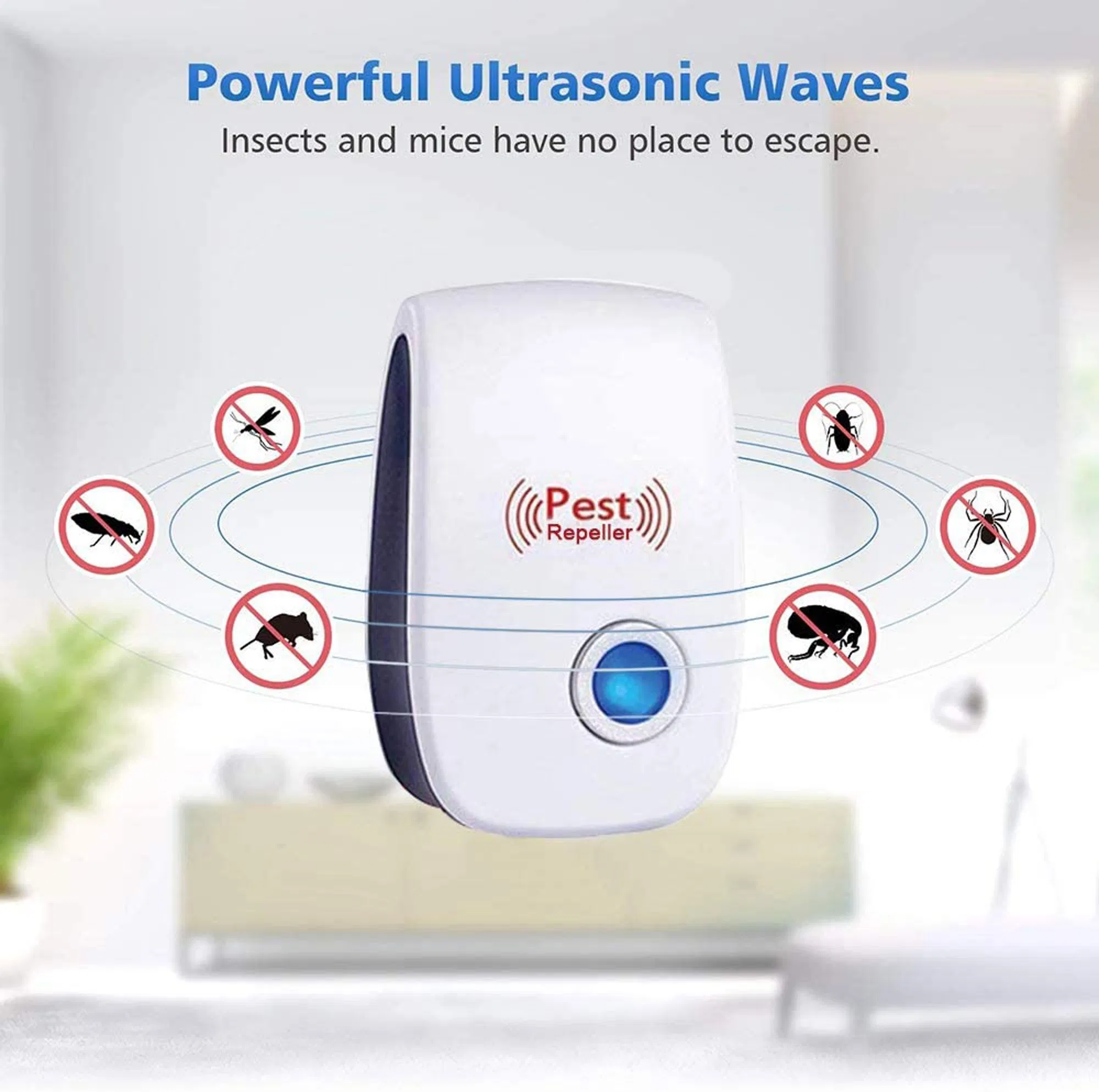 Plug in Sonic Repellent Pest Control for Insects Mosquitoes Spiders Ultrasonic Pest Repeller Electronic