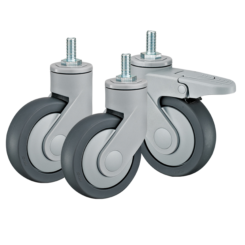 3/4/5" Total Locking Nylon Composite Medical TPR Caster Type B
